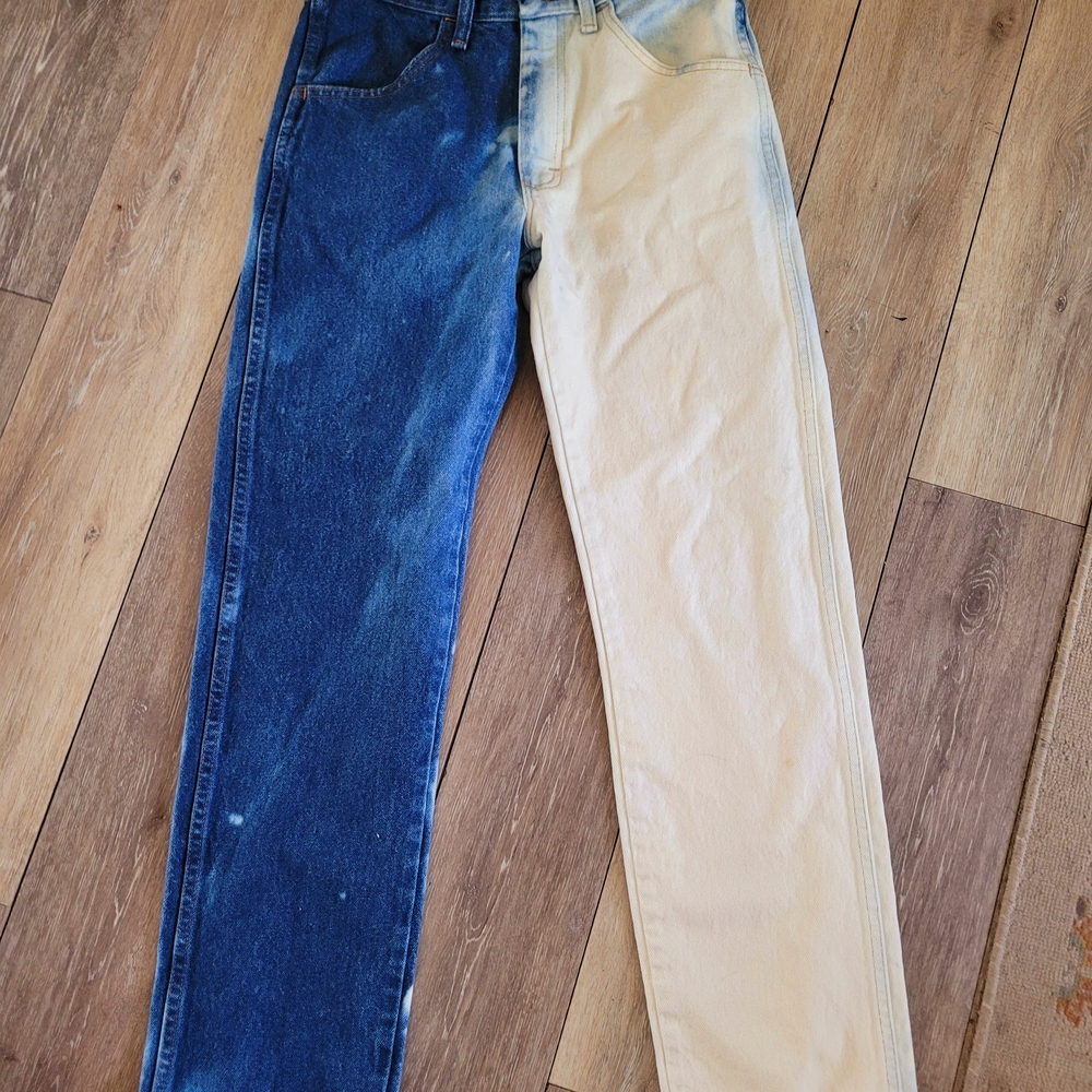 Rustler Blue and Cream Straight Leg Jeans